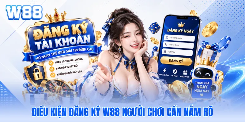 Điều kiện đăng ký W88 người chơi cần nắm rõ Điều kiện đăng ký W88 người chơi cần nắm rõ