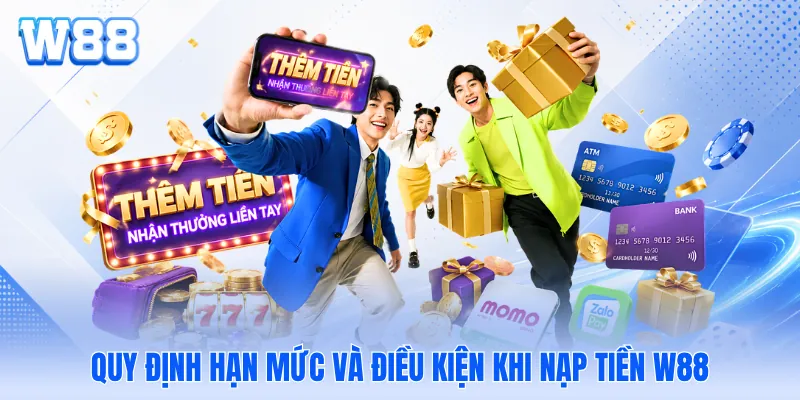 Quy định hạn mức và điều kiện khi nạp tiền W88 Quy định hạn mức và điều kiện khi nạp tiền W88