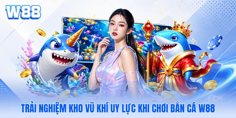 Trải nghiệm kho vũ khí uy lực khi chơi bắn cá W88